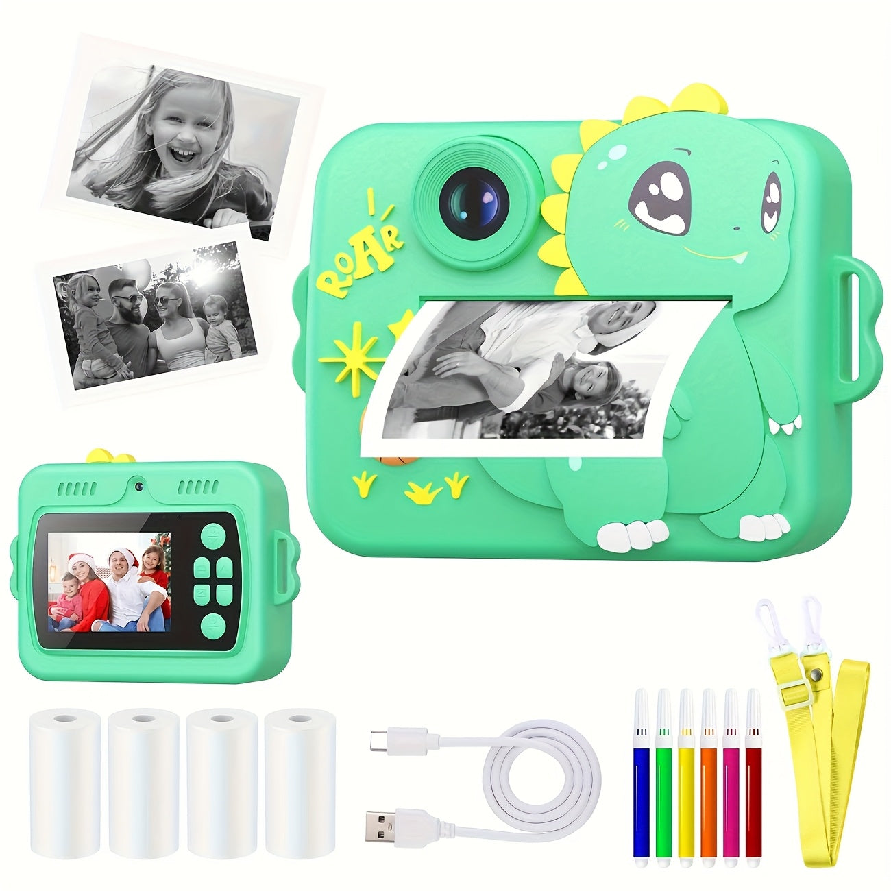 iKIDZY™ Kids Instant Print Camera – 48MP Dual Lens, Photo & Video, Instant Printing Gift Set