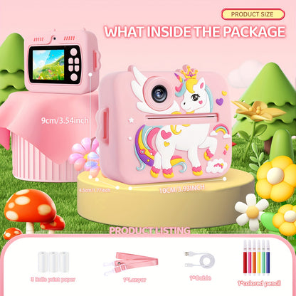 iKIDZY™ Kids Instant Print Camera – 48MP Dual Lens, Photo & Video, Instant Printing Gift Set