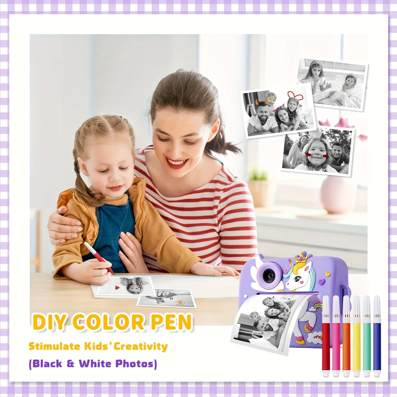 iKIDZY™ Kids Instant Print Camera – 48MP Dual Lens, Photo & Video, Instant Printing Gift Set