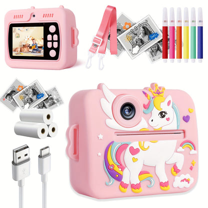 iKIDZY™ Kids Instant Print Camera – 48MP Dual Lens, Photo & Video, Instant Printing Gift Set