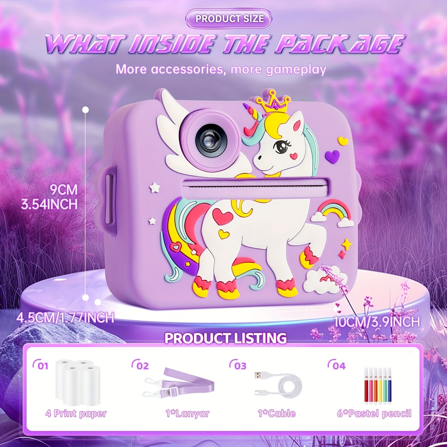 iKIDZY™ Kids Instant Print Camera – 48MP Dual Lens, Photo & Video, Instant Printing Gift Set