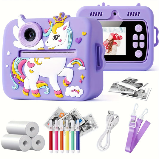 iKIDZY™ Kids Instant Print Camera – 48MP Dual Lens, Photo & Video, Instant Printing Gift Set